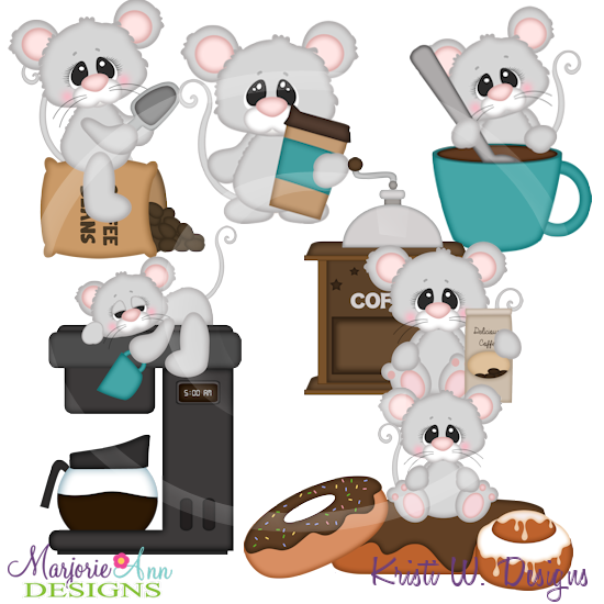 Morning Coffee Cutting Files-Includes Clipart - Click Image to Close